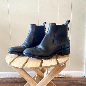 Cole Haan | Black Leather Waterproof booties